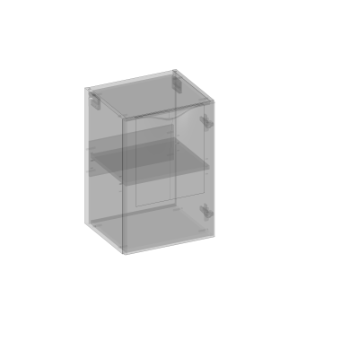 Kolekcja Arc Półsłupek wiszący pod blat, jedne drzwi, lewy lub prawy, półki z płyty 40cm | Sklep.devo.pl