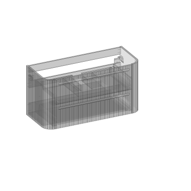 Kolekcja Gloria 2.0  Szafka pod umywalkę, dwie szuflady, wbudowany organizer, wykończenie ryflowane| Sklep.devo.pl