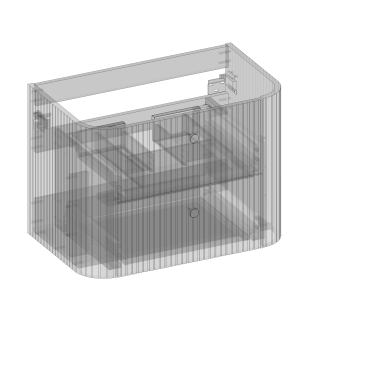 Kolekcja Gloria 2.0  Szafka pod umywalkę, dwie szuflady, wbudowany organizer, wykończenie ryflowane| Sklep.devo.pl