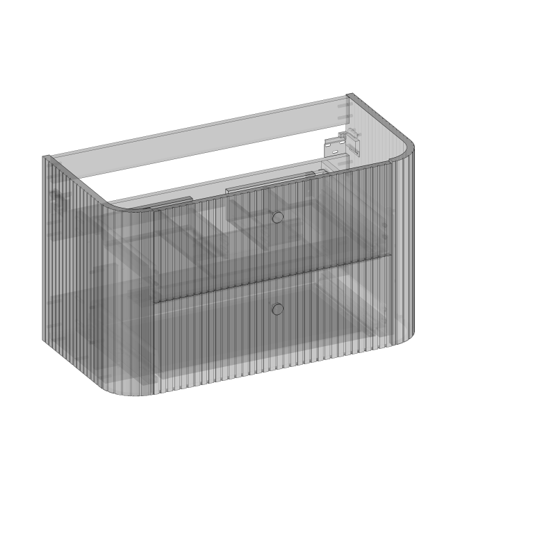 Kolekcja Gloria 2.0  Szafka pod umywalkę, dwie szuflady, wbudowany organizer, wykończenie ryflowane| Sklep.devo.pl