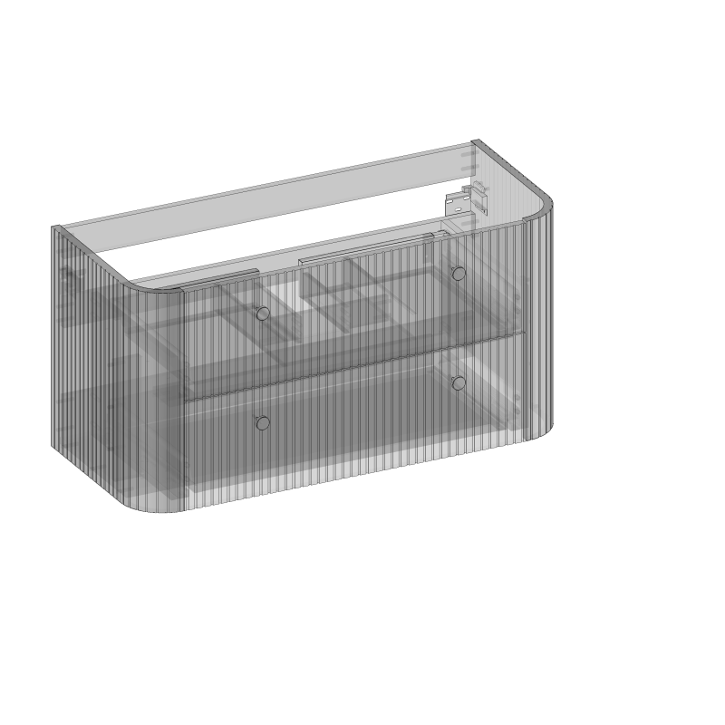 Kolekcja Gloria 2.0  Szafka pod umywalkę, dwie szuflady, wbudowany organizer, wykończenie ryflowane| Sklep.devo.pl