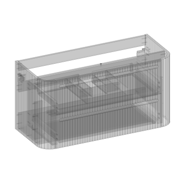 Kolekcja Gloria 2.0 Szafka pod blat i umywalkę nablatową, dwie szuflady, wbudowany organizer, ryflowanie| Sklep.devo.pl