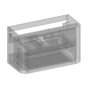 Kolekcja Gloria 2.0 Szafka pod blat i umywalkę nablatową, dwie szuflady, wbudowany organizer, ryflowanie| Sklep.devo.pl