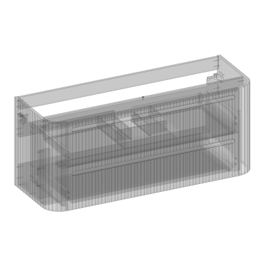 Kolekcja Gloria 2.0 Szafka pod blat i umywalkę nablatową, dwie szuflady, wbudowany organizer, ryflowanie| Sklep.devo.pl