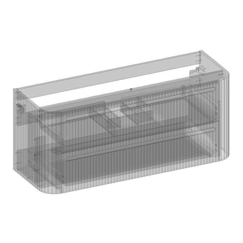 Kolekcja Gloria 2.0 Szafka pod blat i umywalkę nablatową, dwie szuflady, wbudowany organizer, ryflowanie| Sklep.devo.pl