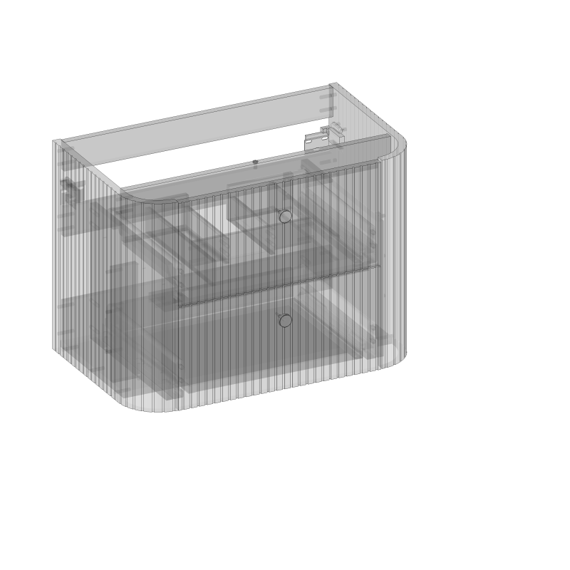 Kolekcja Gloria 2.0 Szafka pod blat i umywalkę nablatową, dwie szuflady, wbudowany organizer,ryflowane z uchwytem| Sklep.devo.pl