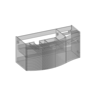 Vena arte 2.0 Szafka pod umywalkę, jedne drzwi, dwie szuflady, wykończenie ryflowane, uchwyt dwupunktowy | Sklep.devo.pl