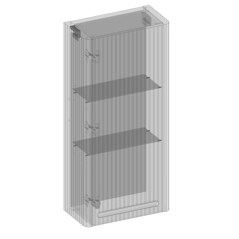 kolekcja Gloria 2.0 Szafka wisząca, jedne drzwi, lewe lub prawe, wykończenie ryflowane| Sklep.devo.pl