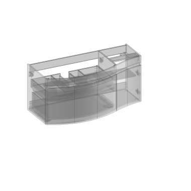 Vena Arte 2.0 Szafka pod umywalkę, jedne drzwi, dwie szuflady, lewa lub prawa, wbudowany organizer | Sklep.devo.pl