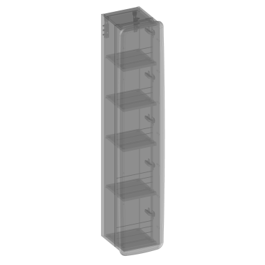 kolekcja Oval Słupek wiszący, jedne drzwi, lewy lub prawy, półki z płyty | Sklep.devo.pl