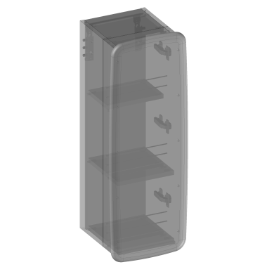 kolekcja Oval Szafka wisząca jedne drzwi, lewy lub prawy, półki z płyty | Sklep.devo.pl