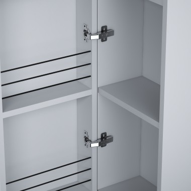 kolekcja Oval Słupek wiszący, jedne drzwi, lewy lub prawy, półki z płyty | Sklep.devo.pl