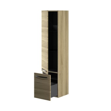 Kolekcja Vena Arte 2.0 Słupek wiszący, jedne drzwi, jedna szuflada, wykończenie ryflowane, uchwyt dwupunktowy  | Sklep.devo.pl