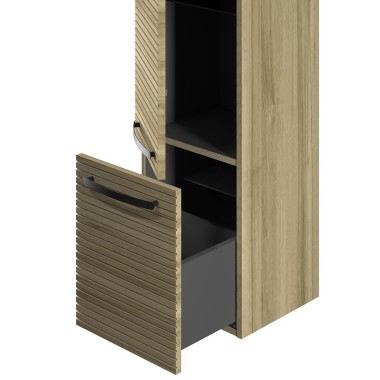 Kolekcja Vena Arte 2.0 Słupek wiszący, jedne drzwi, jedna szuflada, wykończenie ryflowane, uchwyt dwupunktowy  | Sklep.devo.pl