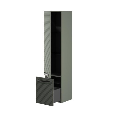 Kolekcja Vena Arte 2.0 Słupek wiszący, jedne drzwi, jedna szuflada, wykończenie ryflowane, uchwyt dwupunktowy  | Sklep.devo.pl