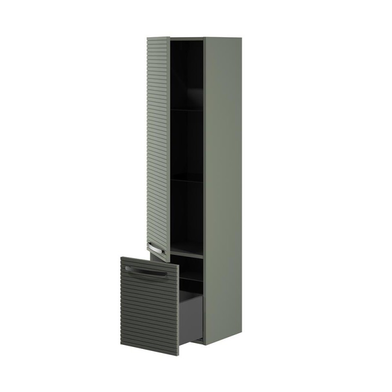 Kolekcja Vena Arte 2.0 Słupek wiszący, jedne drzwi, jedna szuflada, wykończenie ryflowane, uchwyt dwupunktowy  | Sklep.devo.pl