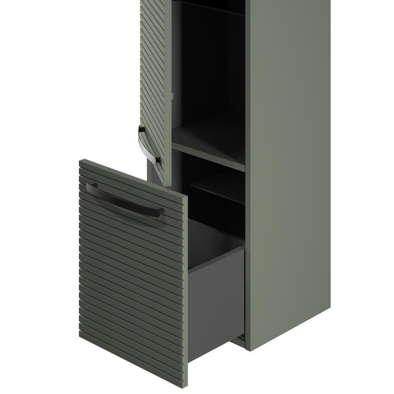 Kolekcja Vena Arte 2.0 Słupek wiszący, jedne drzwi, jedna szuflada, wykończenie ryflowane, uchwyt dwupunktowy  | Sklep.devo.pl