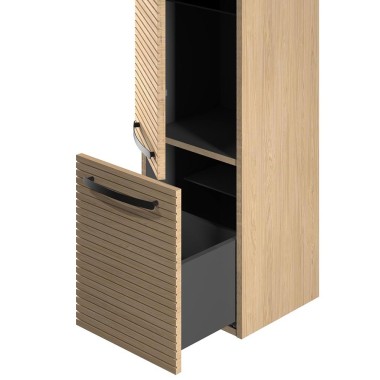 Kolekcja Vena Arte 2.0 Słupek wiszący, jedne drzwi, jedna szuflada, wykończenie ryflowane, uchwyt dwupunktowy  | Sklep.devo.pl