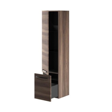 Kolekcja Vena Arte 2.0 Słupek wiszący, jedne drzwi, jedna szuflada, wykończenie ryflowane, uchwyt dwupunktowy  | Sklep.devo.pl
