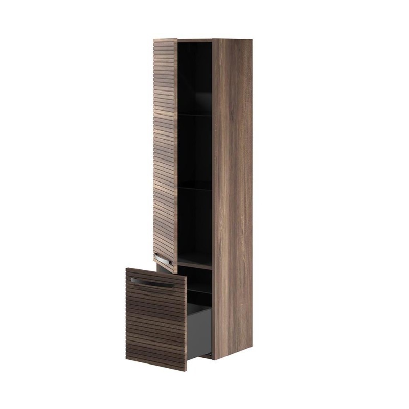 Kolekcja Vena Arte 2.0 Słupek wiszący, jedne drzwi, jedna szuflada, wykończenie ryflowane, uchwyt dwupunktowy  | Sklep.devo.pl