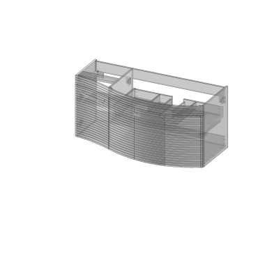 Vena arte 2.0 Szafka pod umywalkę, jedne drzwi, dwie szuflady, wykończenie ryflowane, uchwyt dwupunktowy | Sklep.devo.pl