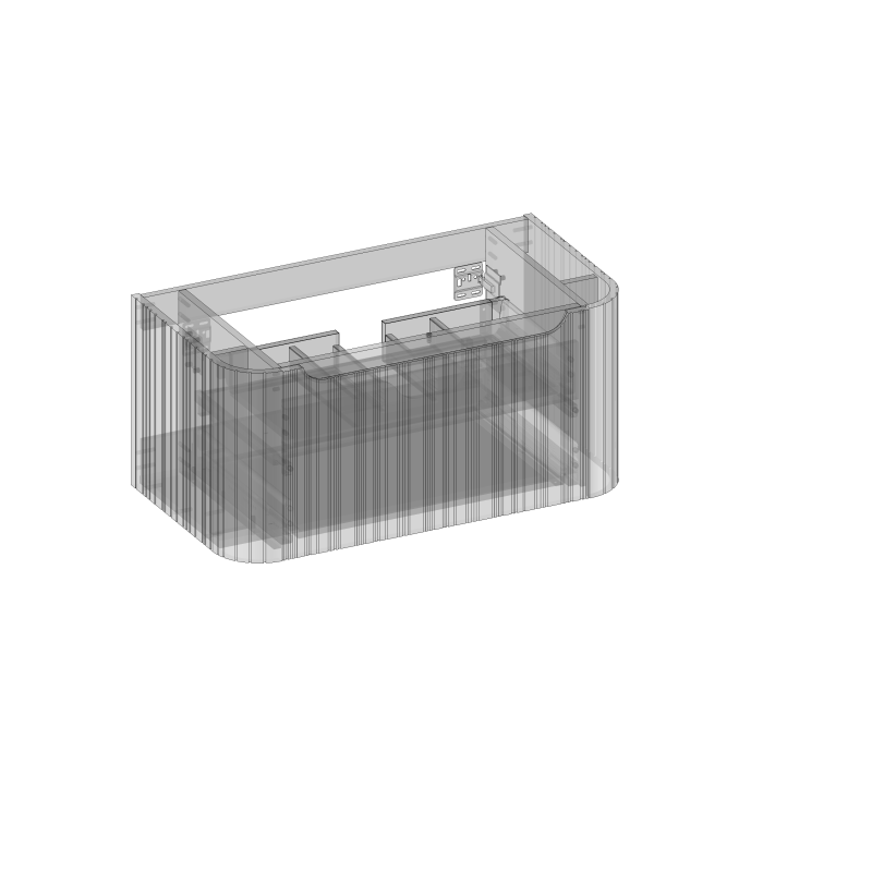 Gloria Style Szafka pod blat i umywalkę nablatową, dwie szuflady, wbudowany organizer, ryflowanie| Sklep.devo.pl