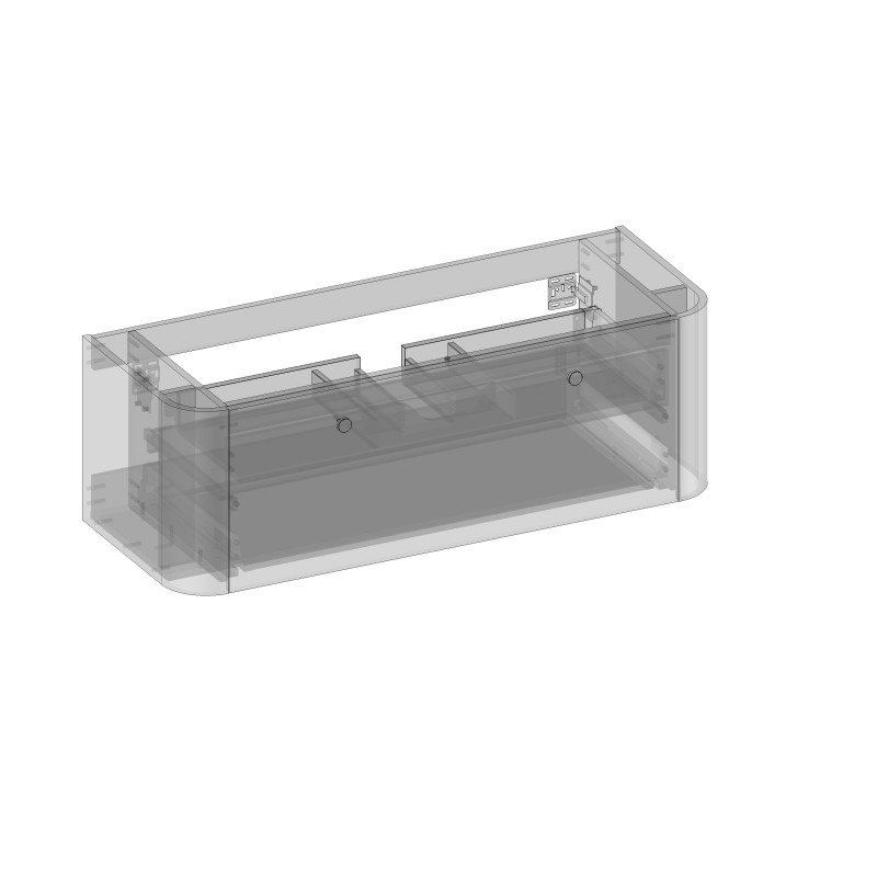 Kolekcja Gloria Style Szafka pod blat i umywalkę nablatową, dwie szuflady, wbudowany organizer, gładkie z uchwytem|Sklep.devo.pl