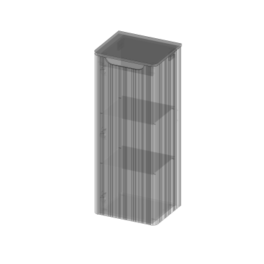 kolekcja Gloria Style Półsłupek z blatem, jedne drzwi, lewy lub prawy, półki szklane, wykończenie ryflowane| Sklep.devo.pl