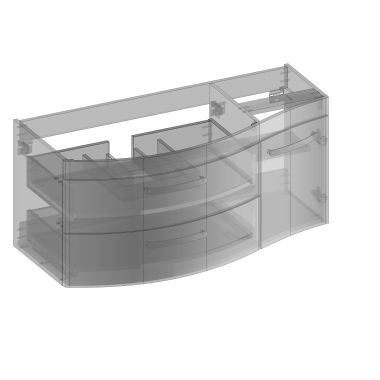 Kolekcja Vena 2.0 Szafka pod umywalkę, jedne drzwi, 2 szuflady, lewa lub prawa, uchwyt reling, wbudowany organizer|Sklep.devo.pl