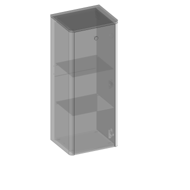 kolekcja Gloria Style Półsłupek z blatem, jedne drzwi, lewy lub prawy, półki szklane, wyk. gładkie z uchwytem| Sklep.devo.pl