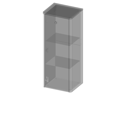 kolekcja Gloria Style Półsłupek z blatem, jedne drzwi, lewy lub prawy, półki szklane, wyk. gładkie z uchwytem| Sklep.devo.pl