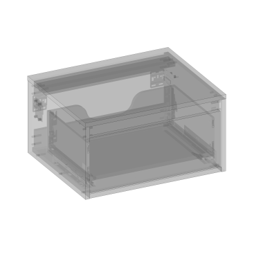 Kolekcja Cristal 2.0 Szafka pod umywalkę z blatem, jedna szuflada| Sklep.devo.pl