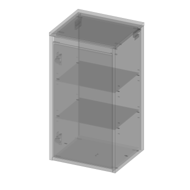 Kolekcja Cristal 2.0 Półsłupek wiszący, jedne drzwi, półki szklane, lewy lub prawy| Sklep.devo.pl
