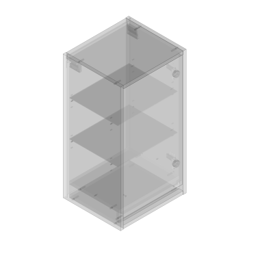 Kolekcja Cristal 2.0 Szafka wisząca jedne drzwi, półki szklane, lewa lub prawa | Sklep.devo.pl